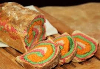 Рецепт разноцветного хлеба «Австралийская палитра»